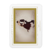 Custon Foto Christmas Chic Simple Typografie Magnet (Vertikal)