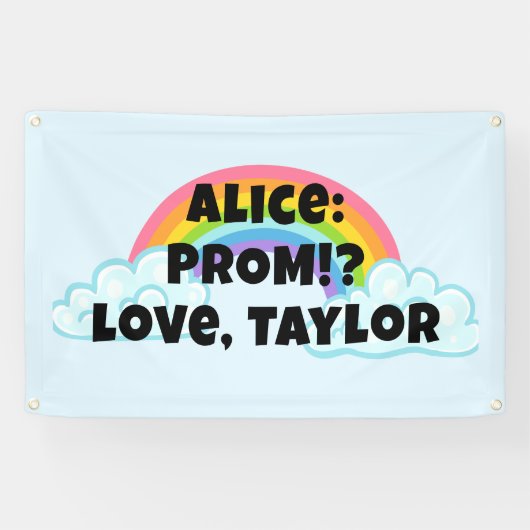 Custon Rainbow Prom Proposal Banner (Horizontal)