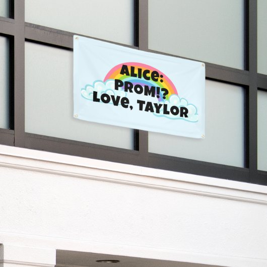 Custon Rainbow Prom Proposal Banner (Äußeres Gebäude)