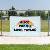 Custon Rainbow Prom Proposal Banner (Insitu)