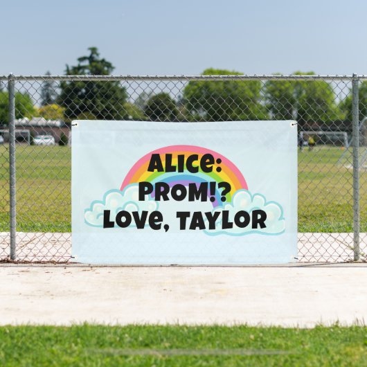 Custon Rainbow Prom Proposal Banner (Insitu)