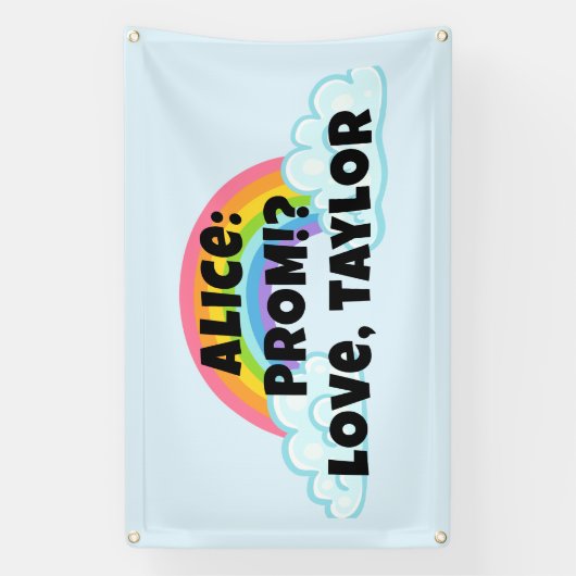 Custon Rainbow Prom Proposal Banner (Vertikal)