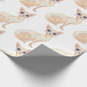Cut Abyssinian Cat Geschenkpapier (Ecke)