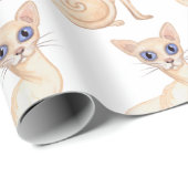 Cut Abyssinian Cat Geschenkpapier (Rolleneckpunkt)