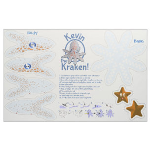 Cut-and-Sew Kevin the (Sehr Niedlich) Kraken Stoff