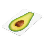 Cut avocado frucht magnet (Linke Seite)