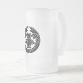 Cut bamboo in embracing bamboo leaves mattglas bierglas (VorderseiteRechts)