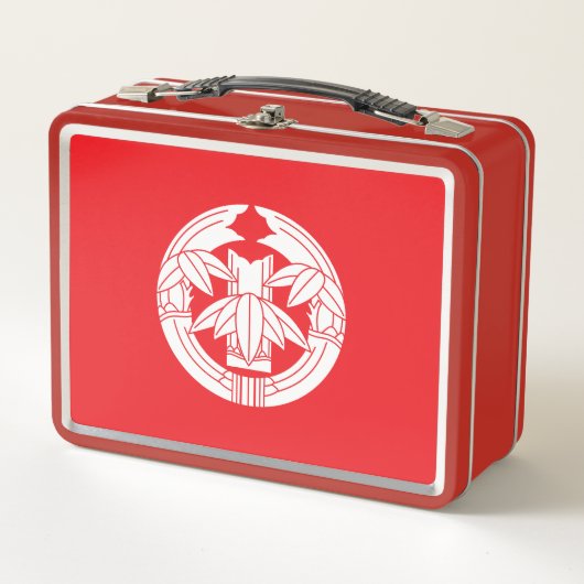 Cut bamboo in embracing bamboo leaves metall brotdose (Vorderseite)