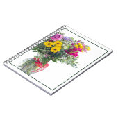 Cut Blume Bouquet Notizblock (Linke Seite)