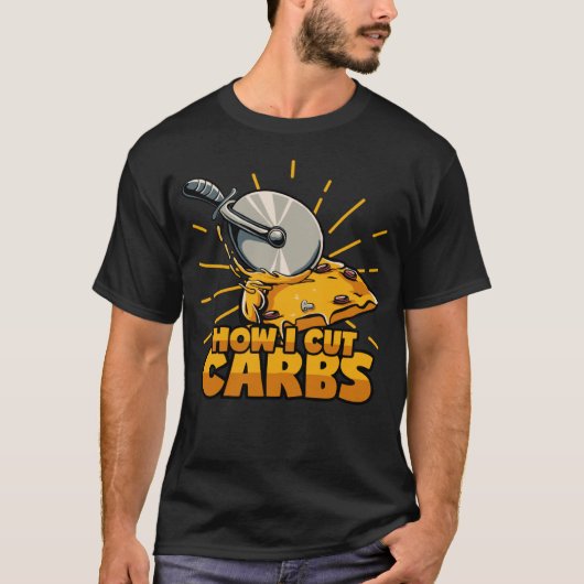 Cut Carbs Pizza Knife Diät Lose Gewicht Cheat Day T-Shirt (Vorderseite)