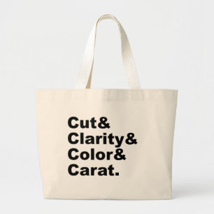 Cut & Clarity & Color & Carat   Diamantklasse Jumbo Stoffbeutel