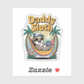Cut Daddy Sloth Father Aufkleber (Blatt)