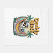 Cut Daddy Sloth Father Fleecedecke (Vorderseite (Horizontal))