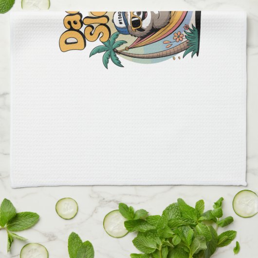 Cut Daddy Sloth Father Geschirrtuch (Gefaltet)