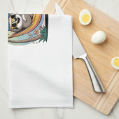 Cut Daddy Sloth Father Geschirrtuch (Viertel Falte)