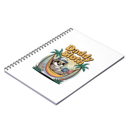 Cut Daddy Sloth Father Notizblock (Linke Seite)