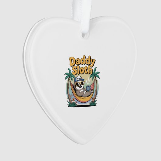 Cut Daddy Sloth Father Ornament (Vorderseite)