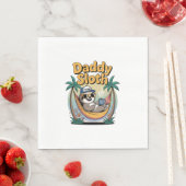 Cut Daddy Sloth Father Serviette (Beispiel)