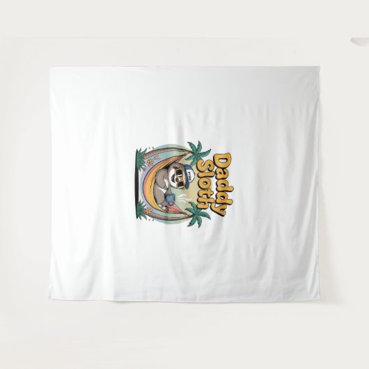 Cut Daddy Sloth Father Wandteppich (Vorderseite (Horizontal))