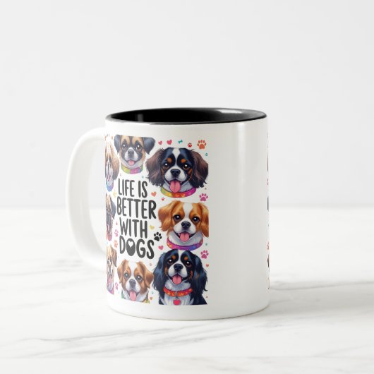 Cut Dog Tasse Lover Geschenk Kaffee Tasse Cup Gesc (Vorderseite Links)