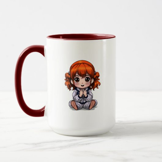 Cut Girls Orangenhaar Tasse (Links)