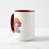 Cut Girls Orangenhaar Tasse (Vorderseite Links)