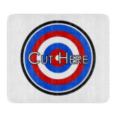 Cut Here Target Schneidebrett (Vorderseite)
