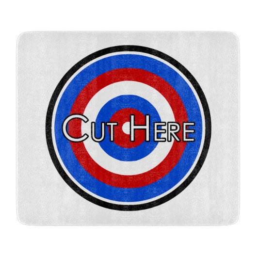 Cut Here Target Schneidebrett (Vorderseite)