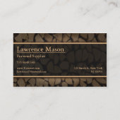 Cut Logs Firewood Supply Business Card Visitenkarte (Rückseite)