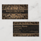Cut Logs Firewood Supply Business Card Visitenkarte (Vorne/Hinten)