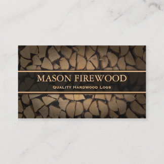 Cut Logs Firewood Supply Business Card Visitenkarte