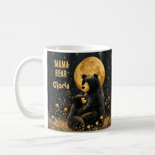Cut Mama Bear Personalisiert Coffee Tasse (Links)