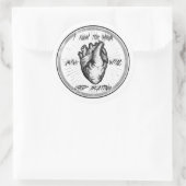 Cut me Open V2 Runder Aufkleber (Tasche)