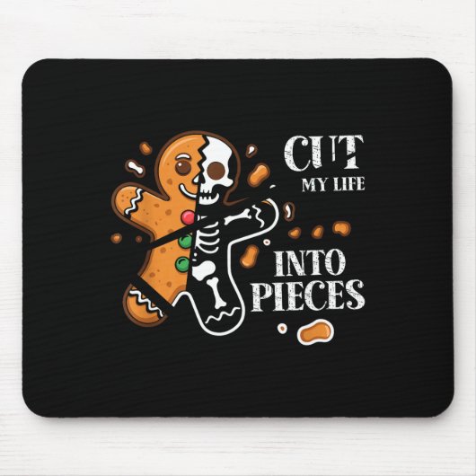 Cut My Life Into Eces Gingerbread Christmas Elder  Mousepad (Vorne)