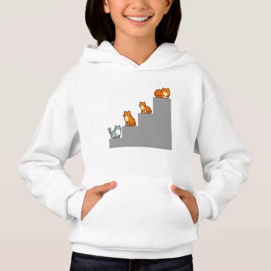Cut Orange Cat - Hoodie (Vorderseite)
