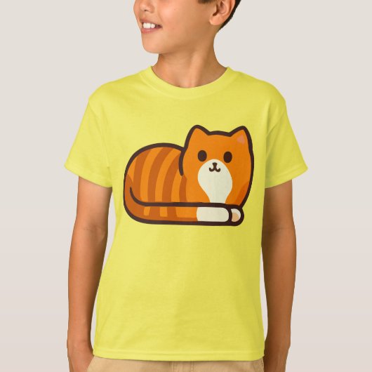 Cut Orange Cat T-Shirt (Vorderseite)