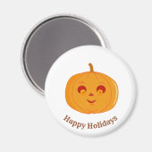 Cut Pumpkin Face Magnet (Vorderseite/Rückseite)