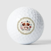 cut puppy Dachshund Silhouette Golf Balls Golfball (Vorderseite)
