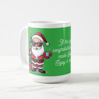 cut Santa Christmas Mug – Funny Holiday Gift  Kaffeetasse