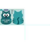 Cut & Sew Niedliche Katzengestopfte Tiermuster Stoff (Kachel)