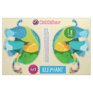 Cut & Sew Patchwork Elephant - Easy DIY Project Stoff