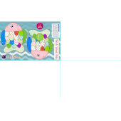 Cut & Sew Patchwork Fisch - DICKE Stoff (Kachel)