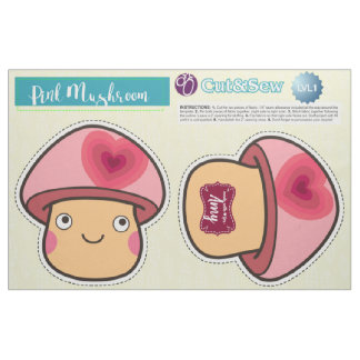 Cut & Sew Pink Mushroom - Easy DIY Project Stoff