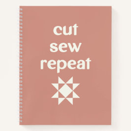 Cut Sew Repeat Quilter's auf Deutsch Notizblock