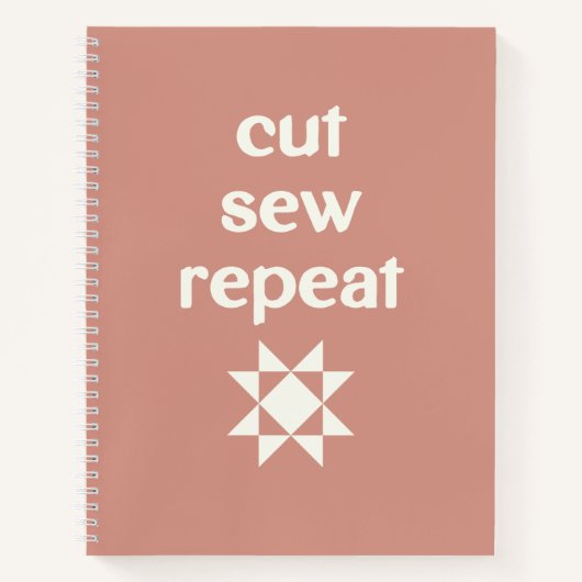 Cut Sew Repeat Quilter's auf Deutsch Notizblock (Vorderseite)