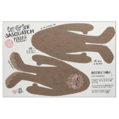 Cut & Sew Sasquatch Fabric - Fun DIY Plush Stoff (Fat Quarter (45,7 x 55,9 cm))