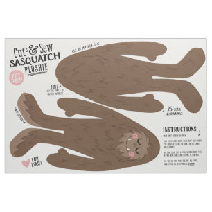 Cut & Sew Sasquatch Fabric - Fun DIY Plush Stoff