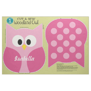 Cut & Sew Woodland Owl Personalisiert gestopftes T Stoff