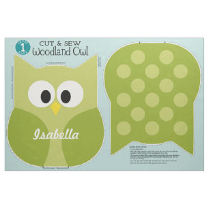 Cut & Sew Woodland Owl Personalisiert gestopftes T Stoff