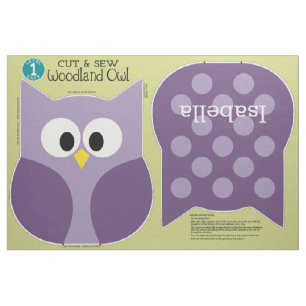 Cut & Sew Woodland Owl Stuff Tierischer Individuel Stoff